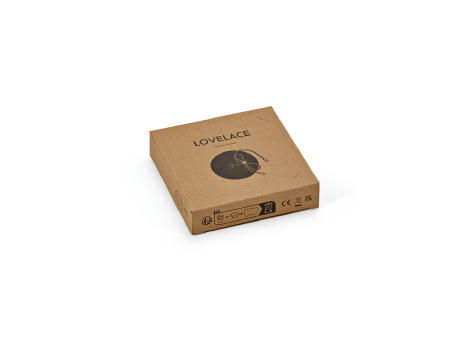 Lovelace Wireless Charger aus Kalkstein. 15 W. USB-C-Anschluss Werbeartikel