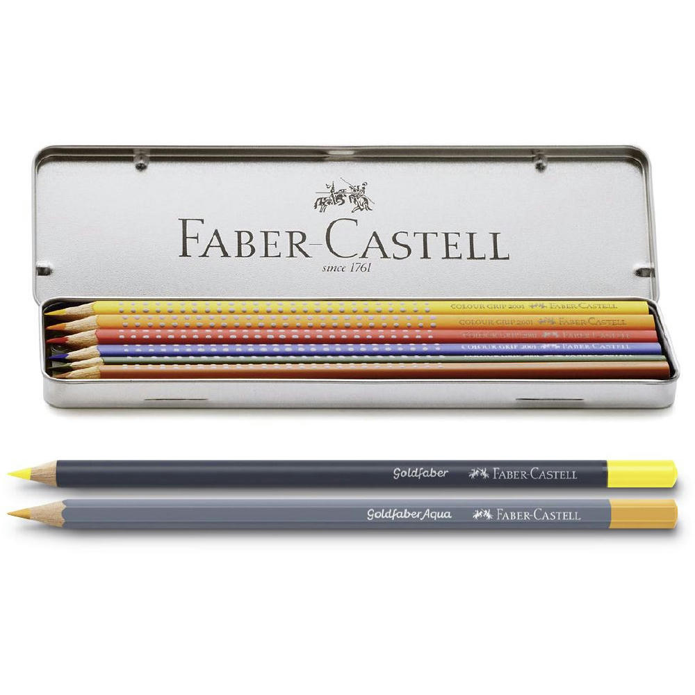 Product image 6 Buntstifte Colour Grip oder Goldfaber im Metalletui Werbeartikel