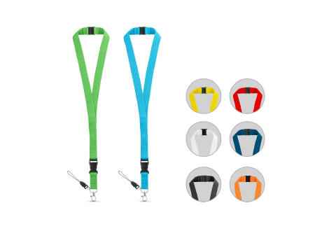 Product image MURRAY. Lanyard aus Polyester (20 mm) mit einem Schlüsselband Werbeartikel