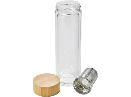 Doppelwandige Glasflasche Vicente Werbeartikel