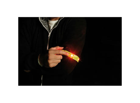 VISIBLE. Armband, reflektierend mit 4 roten LEDs bedrucken