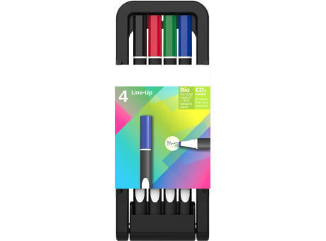 schwarz/weiß + Schreibfarbe