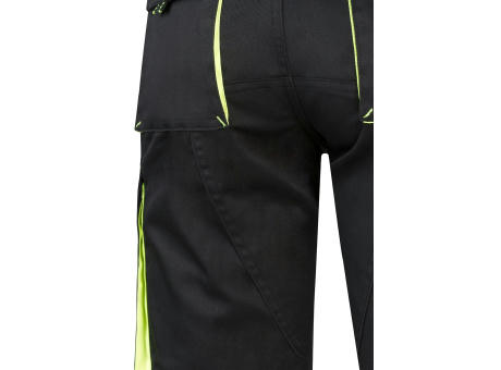 VL HEMERA. Zweifarbige Stretch-Bermudashorts mit mehreren Taschen (240 g/m²) aus Baumwolle (46 %), EME (38 %) und Polyester (16 %) Werbeartikel