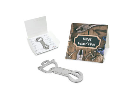 Geschenkartikel: ROMINOX® Key Tool Truck / LKW (22 Funktionen) im Motiv-Mäppchen Happy Father's Day Werbeartikel