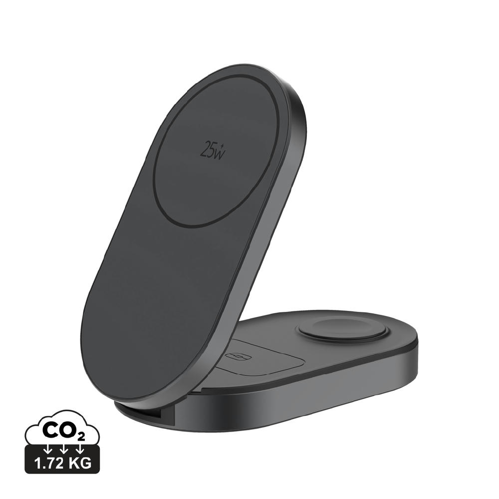 Product image Quantum Ultra-Fast 3-in-1 25W faltbarer Wireless Charger Werbeartikel
