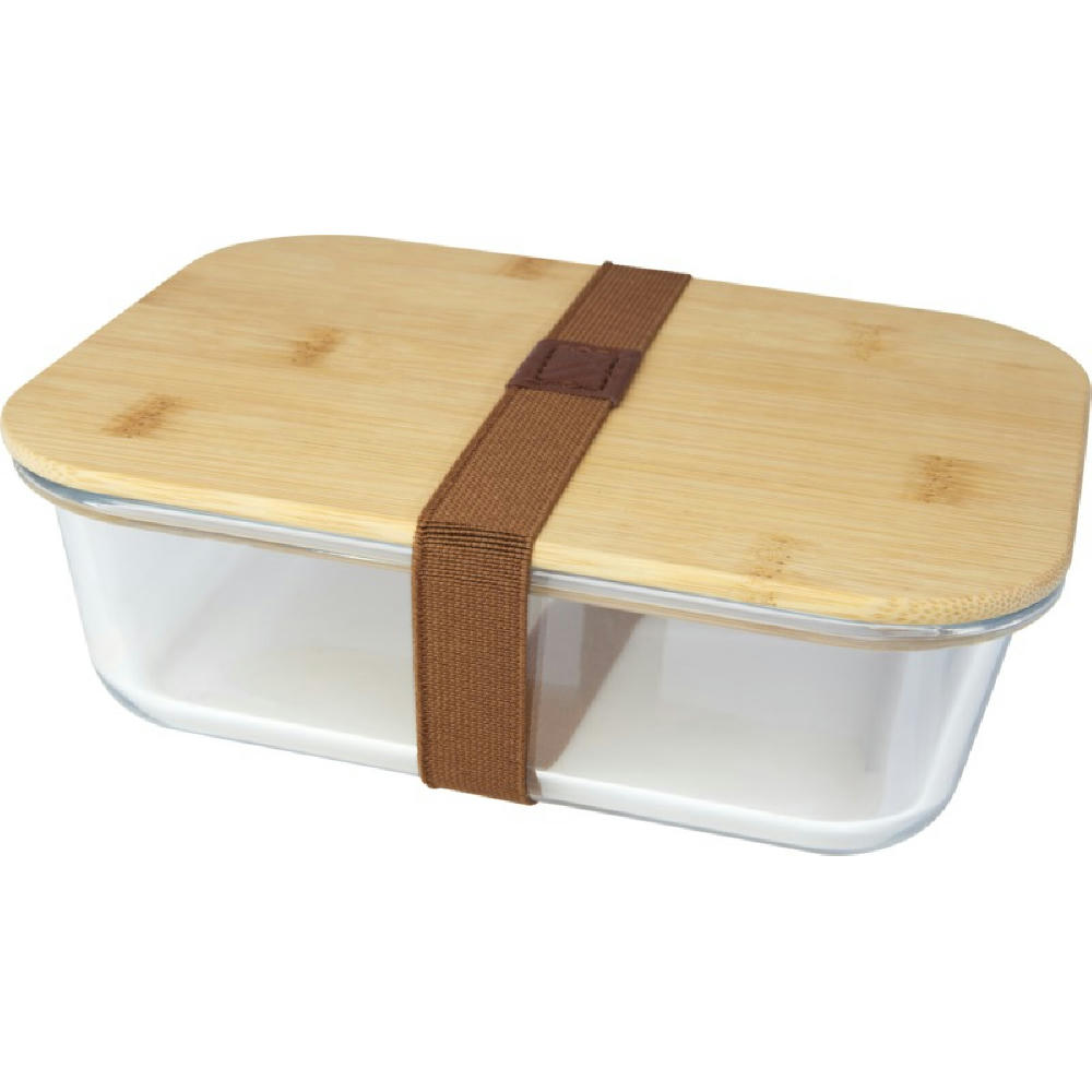 Product image Roby Glas-Brotdose mit Bambusdeckel Werbeartikel