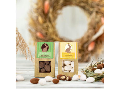 1 Faltschachteln und 1 Mini Faltschachtel im Baumwollsäckchen Werbeartikel