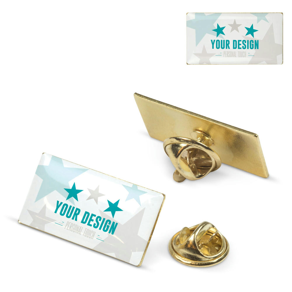 Metall Pin rechteckig 26x14mm Werbeartikel