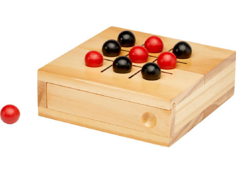 Strobus Tic-Tac-Toe Spiel aus Holz Werbeartikel