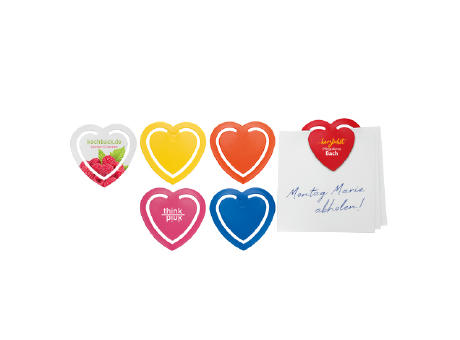 Zettelklammer "Herz" bedrucken