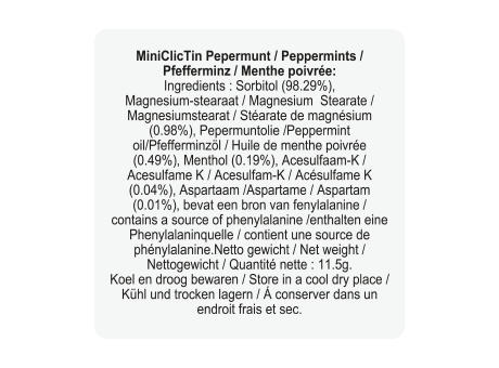 Mini ClicTin Pfefferminz Werbeartikel