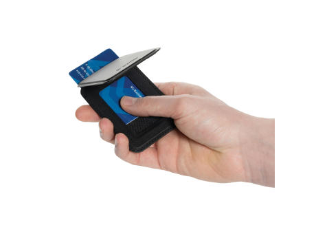 Magstand magnetische Handytasche mit Ständer aus RCS rec. PU Werbeartikel