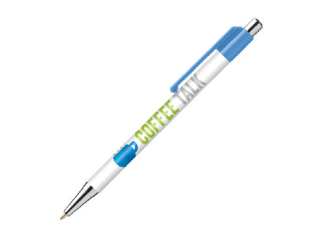 BATAM Kugelschreiber Chrome mit farbigen Akzenten und 4c-Druck all-over bedrucken