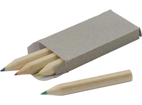 Mini-Buntstift Set aus Holz Kai Werbeartikel