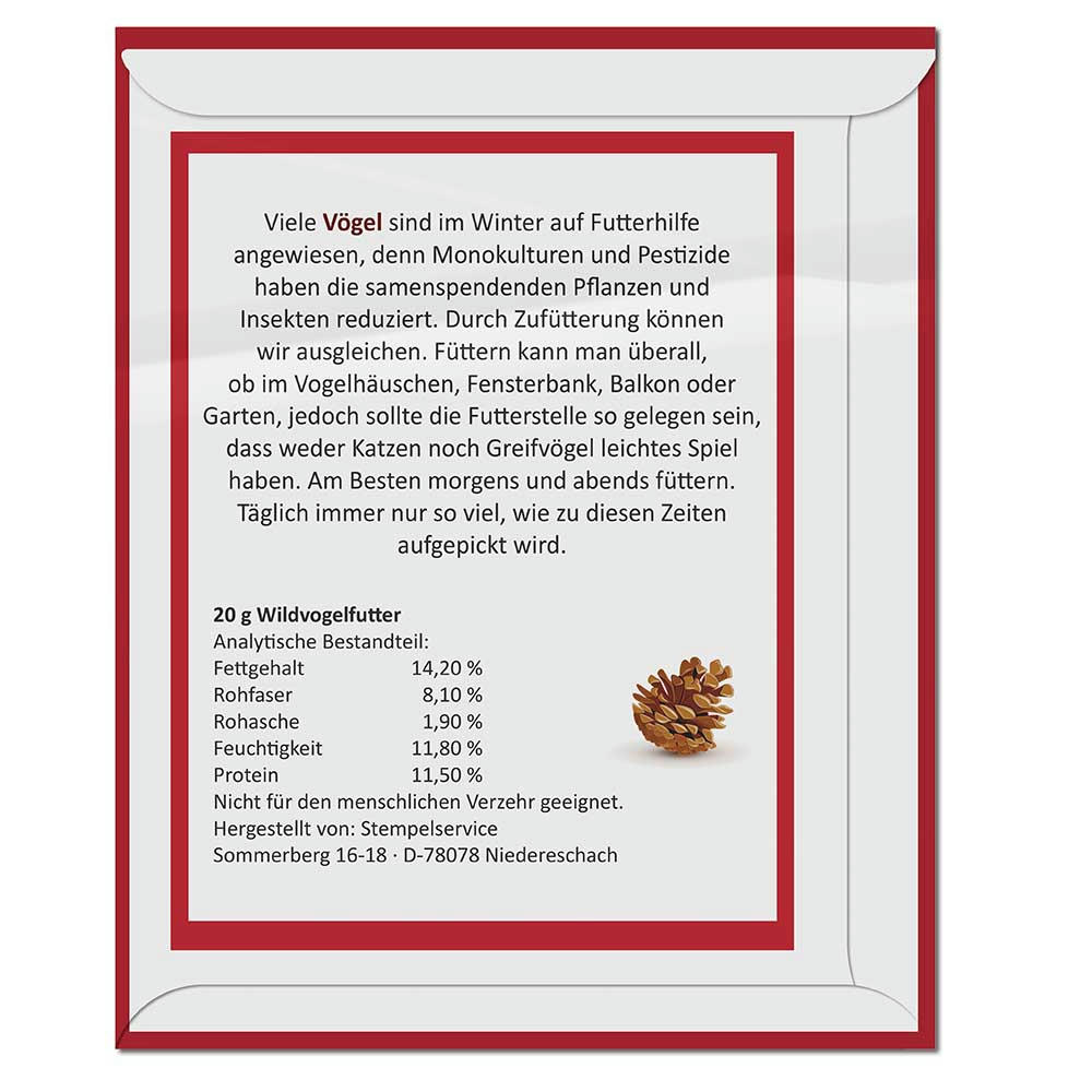 Vogelfutter-Tütchen Werbeartikel