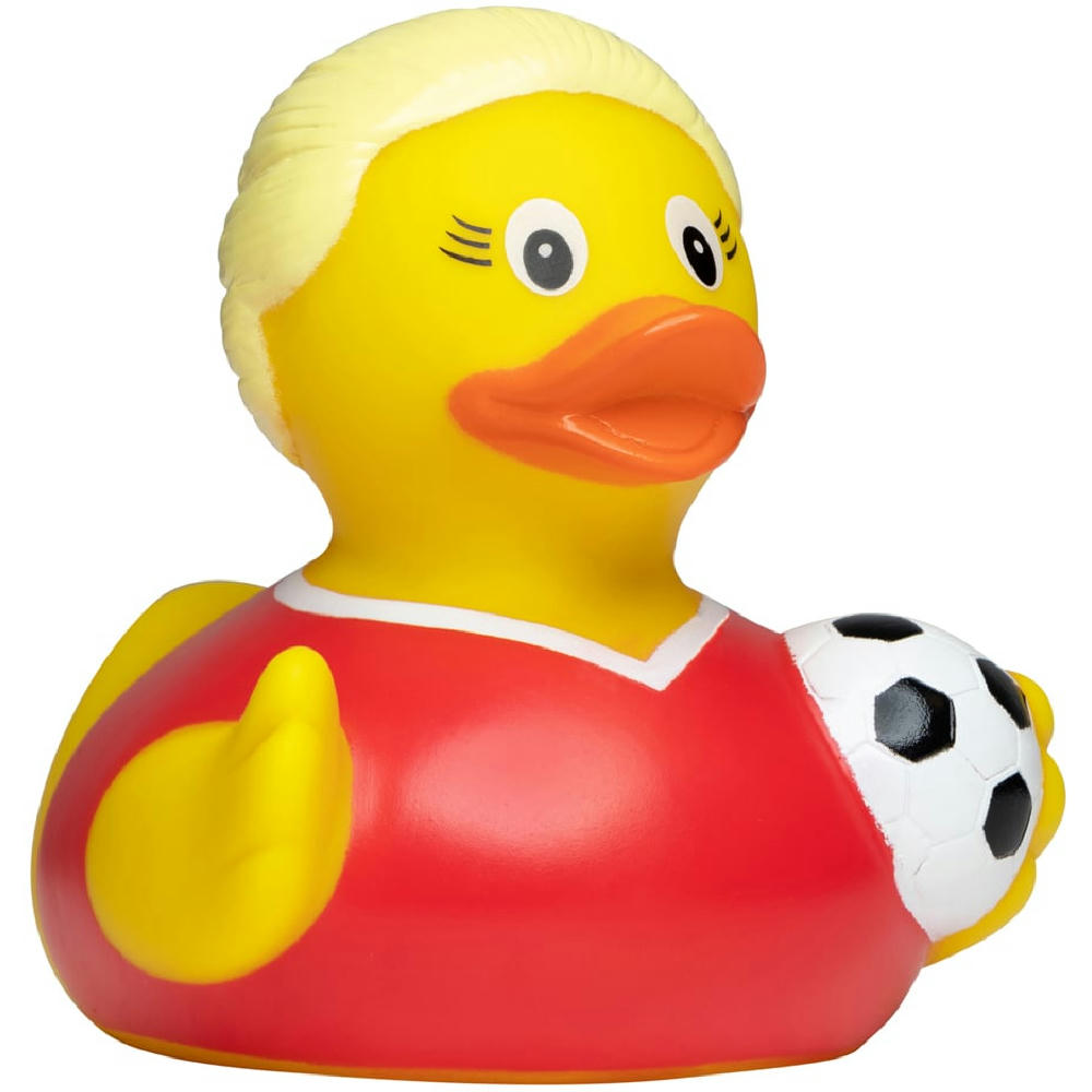Product image Quietsche-Ente Fußballerin Werbeartikel
