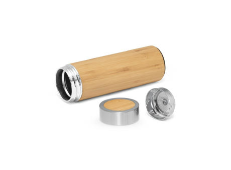 NATUREL. Isolierkanne aus Bambus und Edelstahl (90% recycelt) (430 mL) 430 ml Werbeartikel