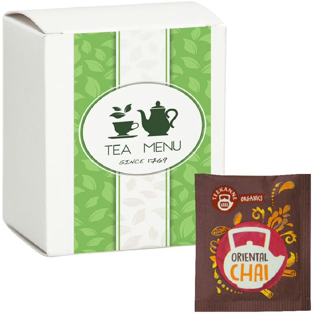 Beuteltee Oriental Chai, 5 Stück, 9g, Faltschachtel Werbeartikel