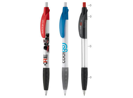 Kugelschreiber Cosmo Combi mit Gummigriff bedrucken