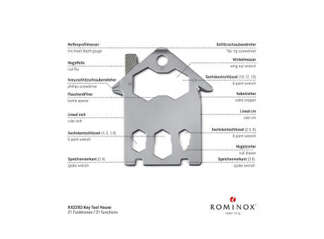ROMINOX® Key Tool // House - 21 Funktionen (Haus) bedrucken