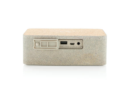 Weizenstroh Wireless Charging Lautsprecher Werbeartikel