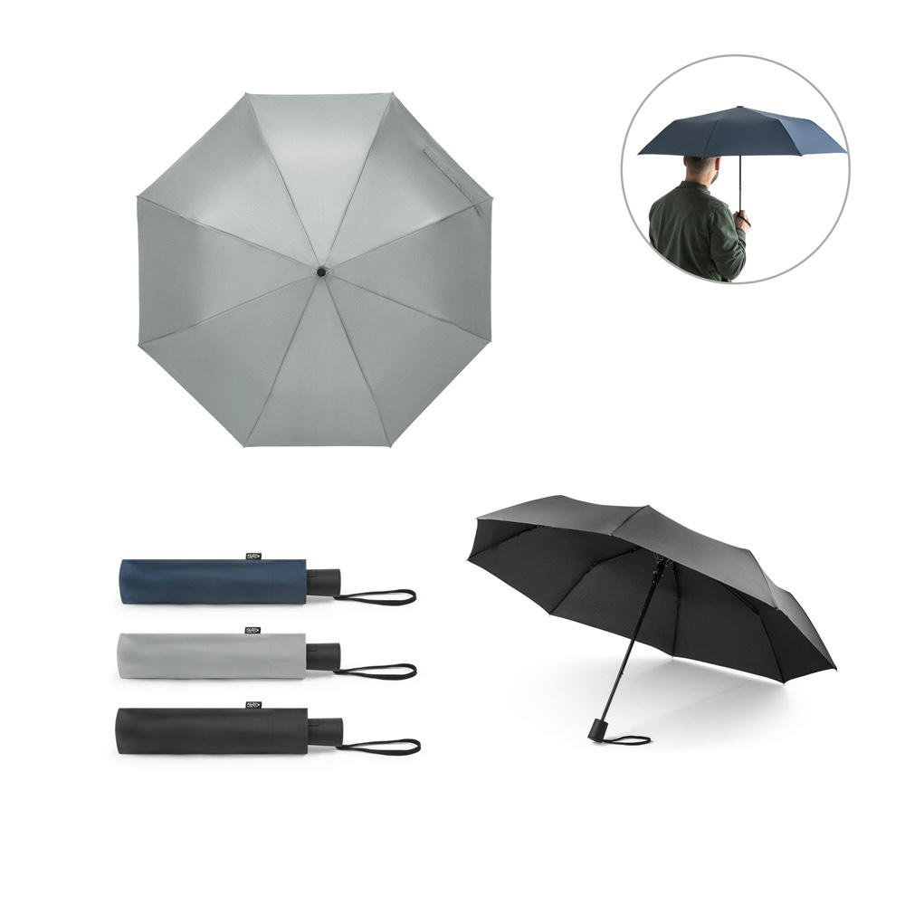 Product image CIMONE. Faltbarer Regenschirm aus recyceltem Polyester (100% rPET) 190T Pongé mit automatischer Öffnung Werbeartikel