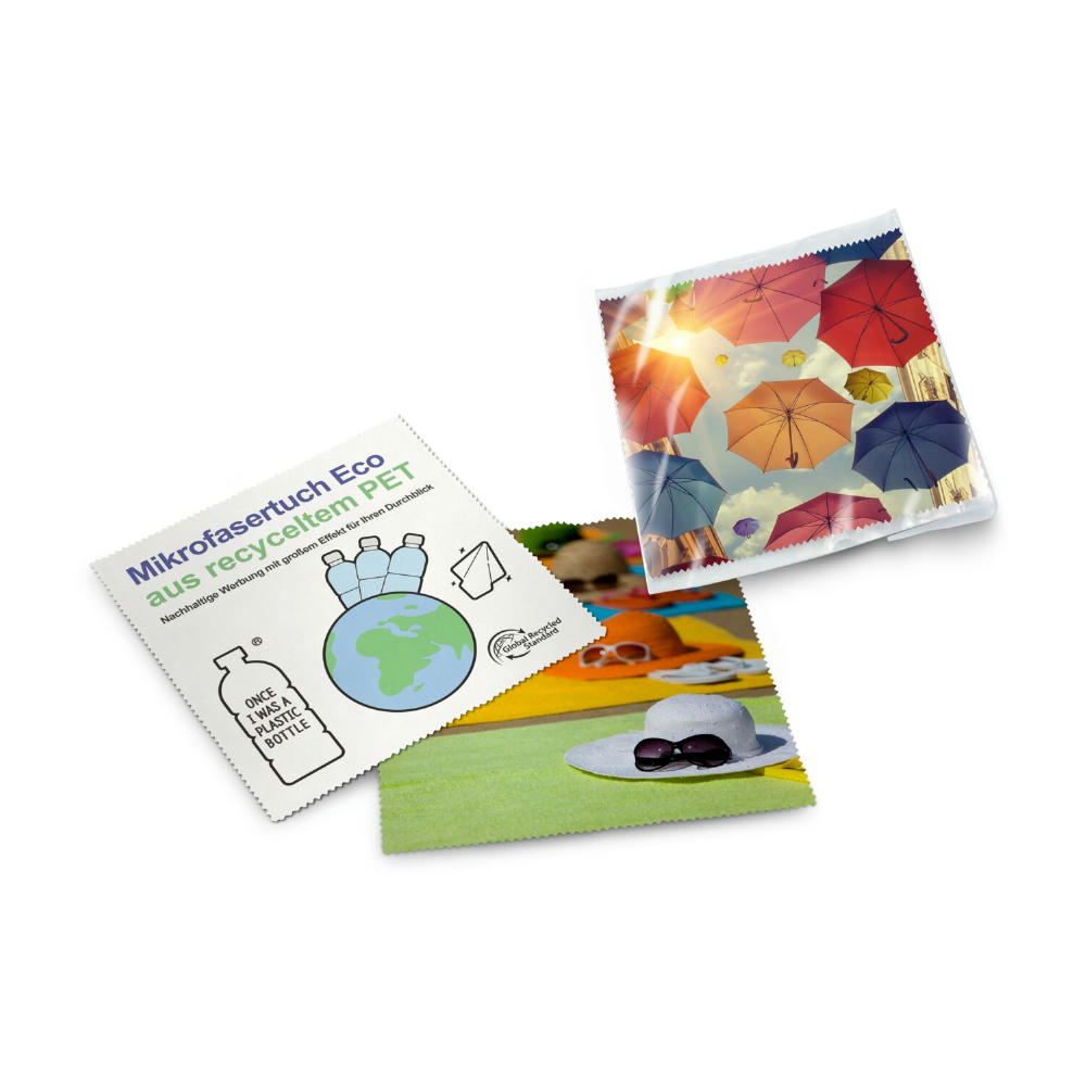 Product image Brillenputztuch rPET - Mikrofasertuch 15 x 15 cm, im Polybeutel Werbeartikel