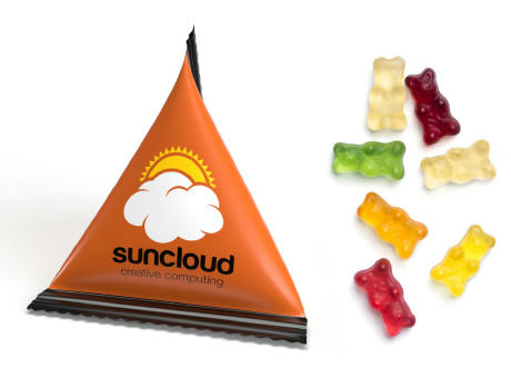 Product image Mini Tetraeder Fruchtgummi Werbeartikel
