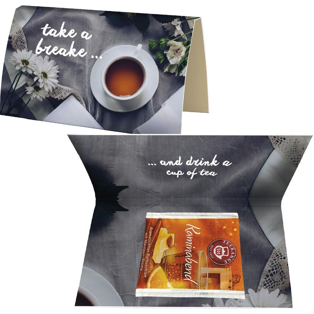 Product image Beuteltee Kaminabend, ca. 2g, Werbekarte A6 gefaltet Werbeartikel