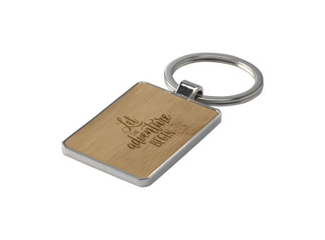 Product image Bamboo Key Rectangle Schlüsselanhänger Werbeartikel