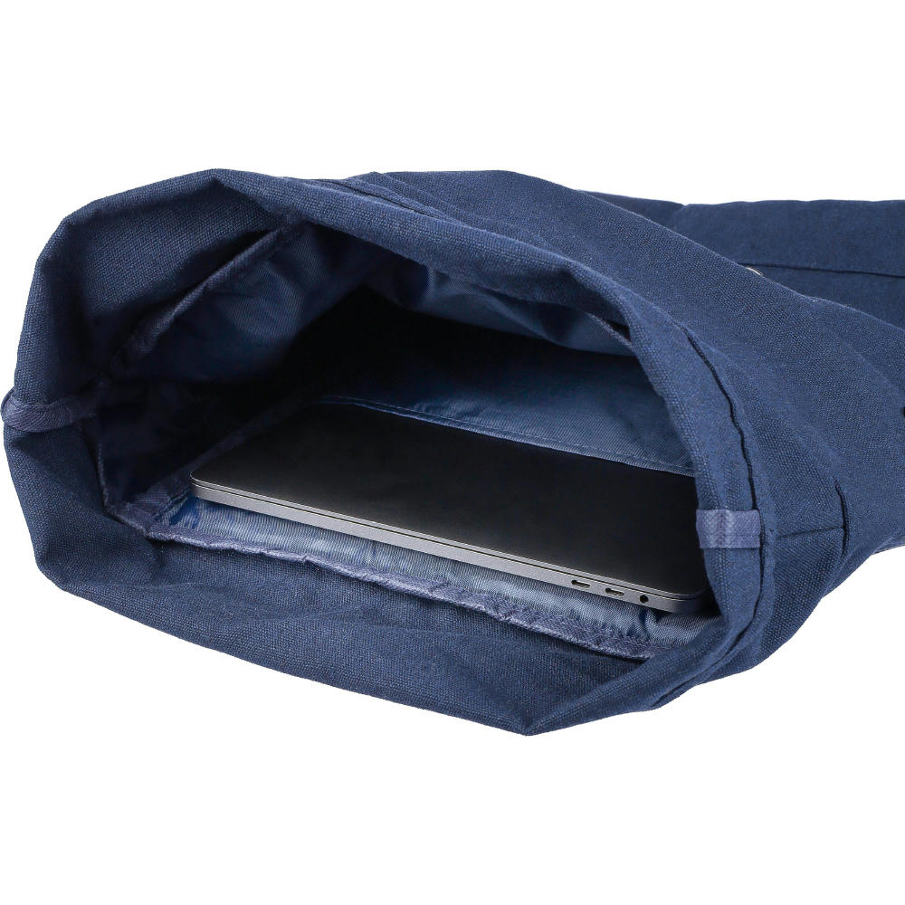 Rolltop-Rucksack Thaddeus aus recyceltem Poly-Baumwollgewebe (330 g/m2) Werbeartikel