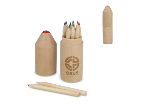 Hochwertiges Buntstiftset aus Holz  Werbeartikel