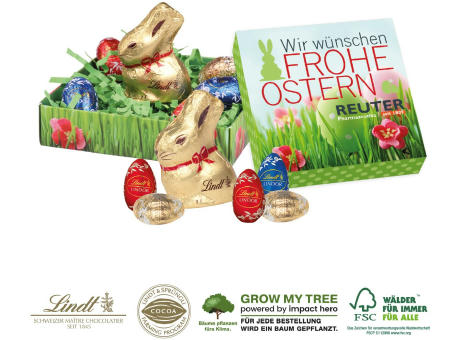 Product image OSTERNEST MIT SCHOKOLADE VON LINDT Werbeartikel