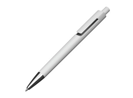 Product image Weißer Kugelschreiber mit farbigen Applikationen Werbeartikel