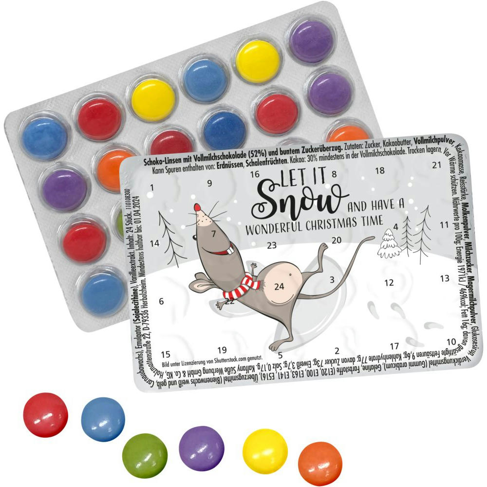 Product image Kleinster (Advents-)Kalender der Welt "Standard" mit Schokolinsen Werbeartikel