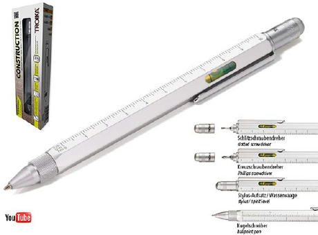 TROIKA Multitasking-Kugelschreiber CONSTRUCTION Werbeartikel