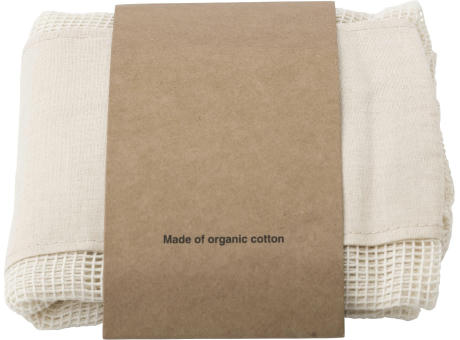 Set aus drei wiederverwendbaren Taschen aus Baumwollgewebe Adele Werbeartikel