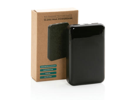 10.000 mAh Powerbank aus RCS Standard recyceltem Kunststoff bedrucken
