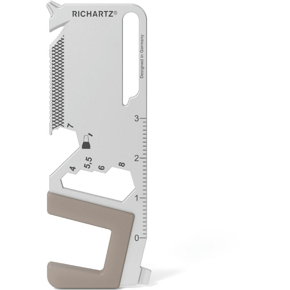RICHARTZ KEY TOOL mobile: flaches Multitool mit Handyhalter, Lineal und Sechskantschlüssel – Werbeartikel mit Logo