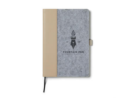 VINGA Albon A5-Notizbuch aus GRS recyceltem Filz Werbeartikel