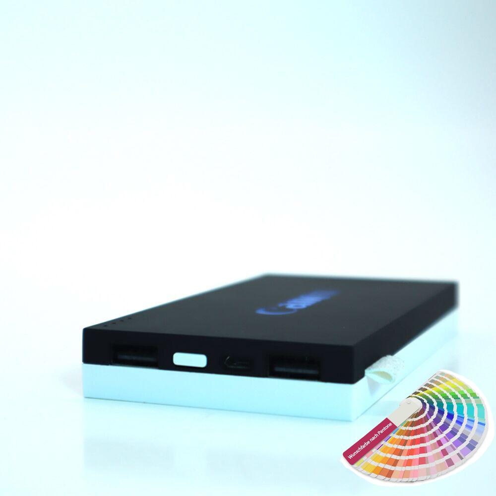 Product image Modell PB-101 8000 mAh Weiß/Schwarz glatt (glänzend) Werbeartikel
