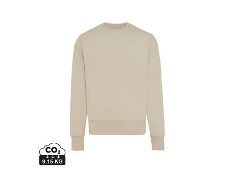 IQONIQ Kruger Relax-Rundhals-Sweater aus recycelt. Baumwolle bedrucken