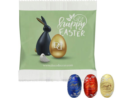 3er Lindor Mini Eier im Papiertütchen Werbeartikel