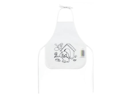 NILO. Kinderschürze zum Ausmalen aus Vliesstoff (80 g/m²) Werbeartikel