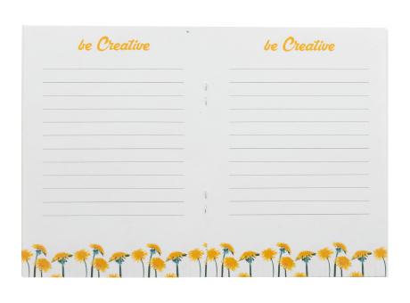 individuelles Saatpapier-Notizbuch CreaNote Plus A6 Seed Werbeartikel