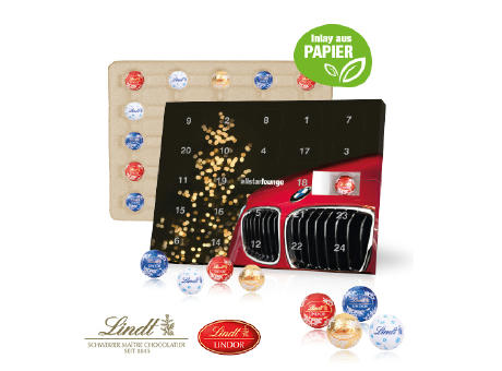 Product image Tisch-Adventskalender Lindt "Gourmet Edition", Inlay aus Papier Werbeartikel