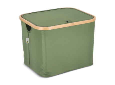 InSideOut faltbarer Korb mit Deckel Sogne 40,5 x 33 x 30cm rPET Werbeartikel