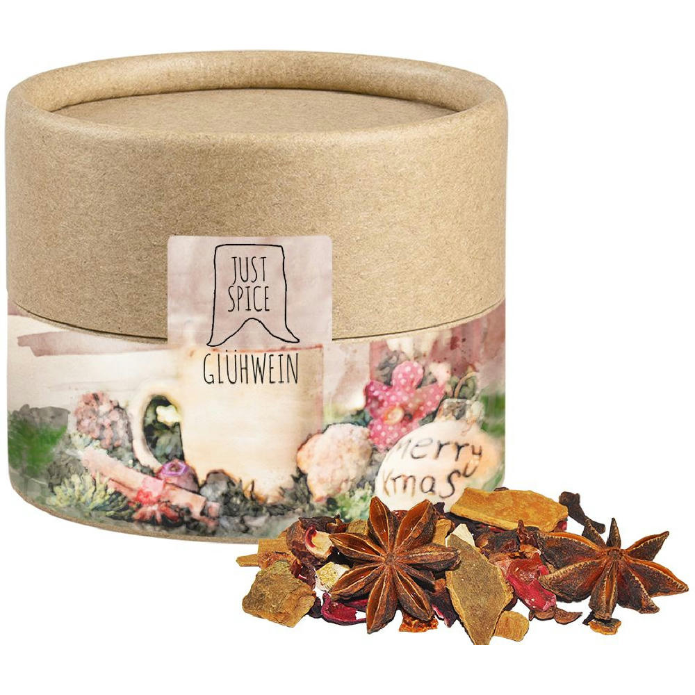 Product image Glühweingewürz grob, ca. 20g, Kraftpapierdose Mini Werbeartikel