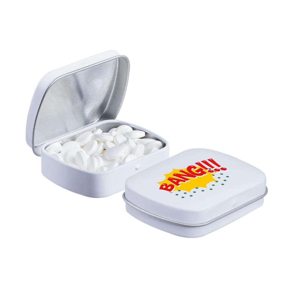 Product image Turbo Mini-Klappdeckeldose mit Pfefferminz Werbeartikel