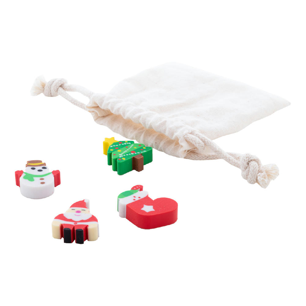 Product image Weihnachts-Radierer-Set Sommaroy Werbeartikel